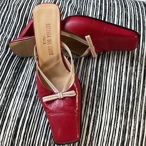 Italian Made Bottega del Cuoio Rwd leather mules Italy